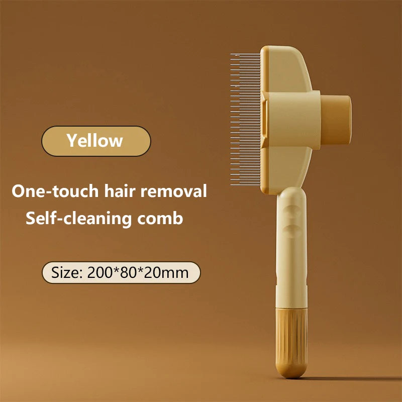 Pet Hair Removal & Flea Comb โ With Release Button & Massage Function