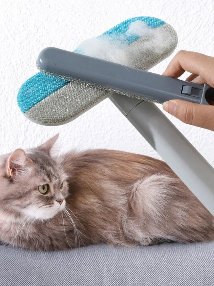 3 in 1 Pet Hair Remover Brush Long Handle Window Cleaning Brush Pet Fur Cleaning Tool Manual Cat Dog Hair Remover Brush