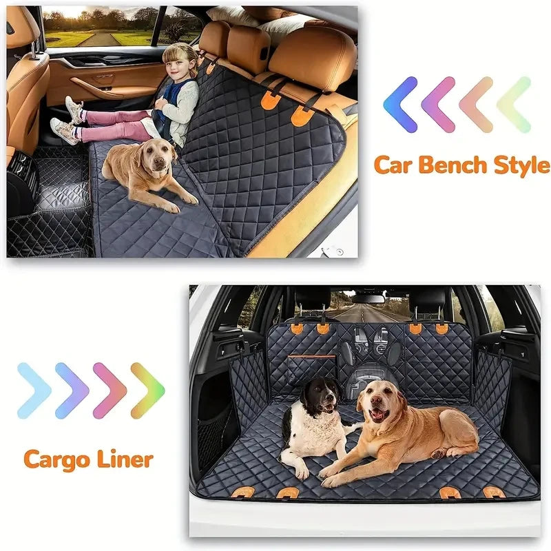 Waterproof Pet Car Seat Cover – Universal Dog Hammock with Mesh Window & Side Zipper 🚗🐾