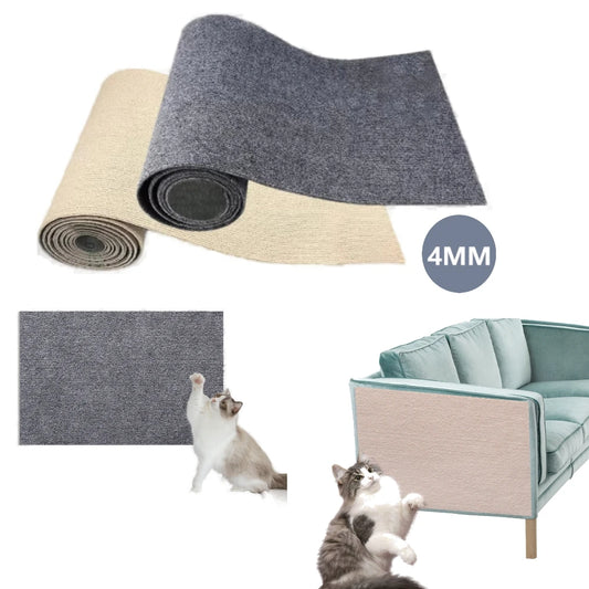 🐾 Self-Adhesive Cat Scratching Mat – Trimmable Wall &amp; Sofa Protector Carpet Pad