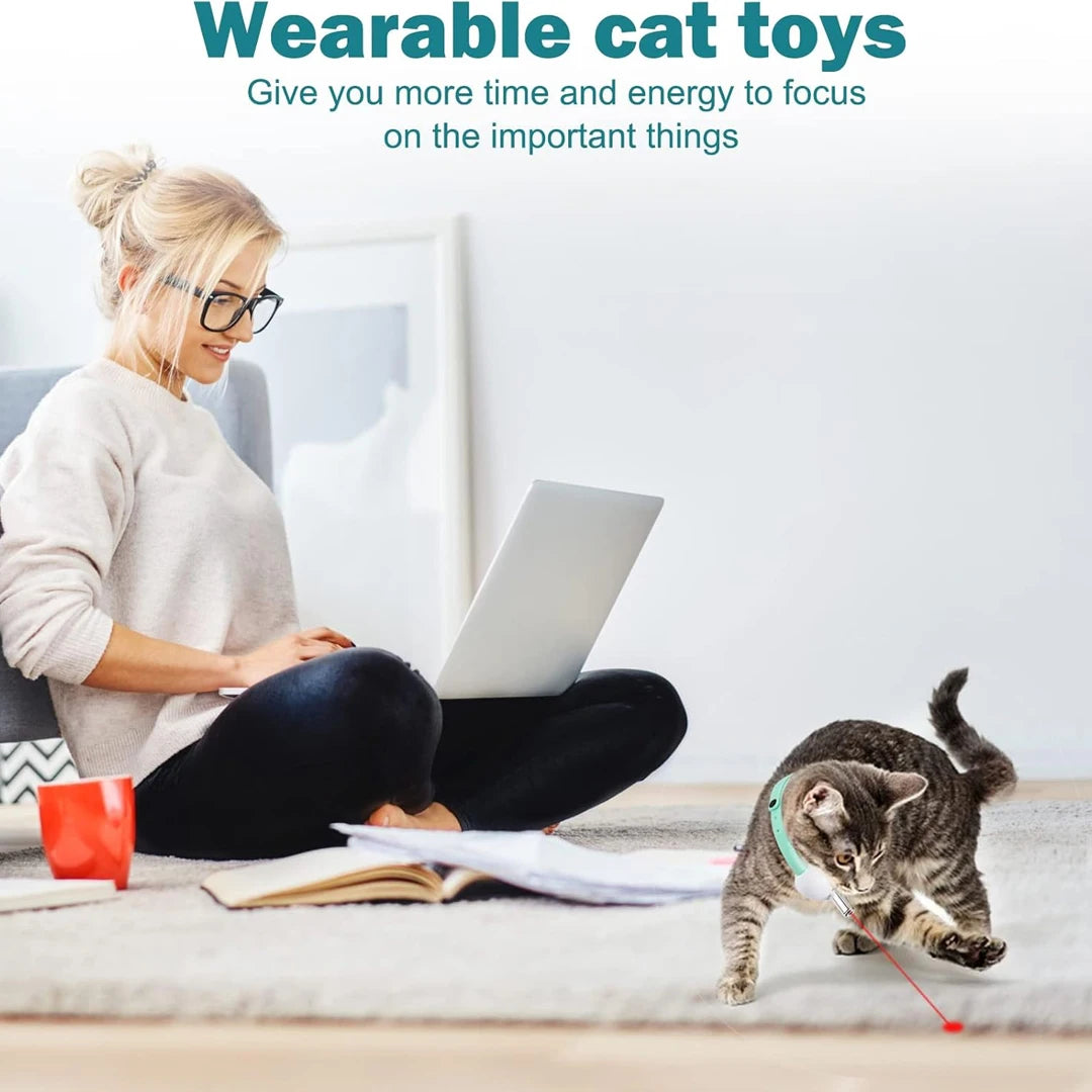 Wearable Laser Pointer Collar – USB Rechargeable Smart Interactive Cat Toy 🐾