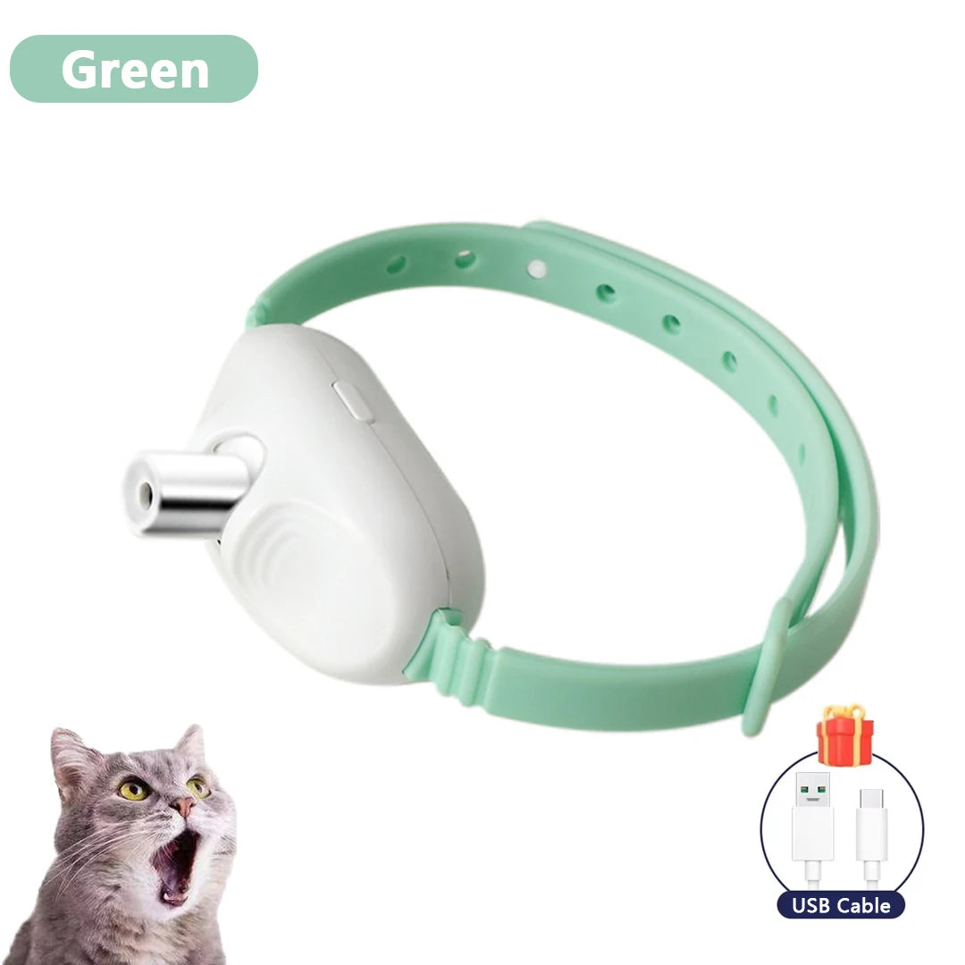 Wearable Laser Pointer Collar – USB Rechargeable Smart Interactive Cat Toy 🐾