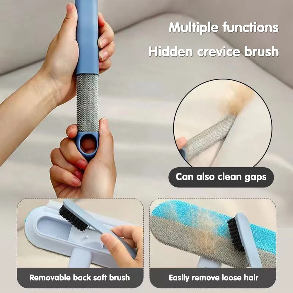 3 in 1 Pet Hair Remover Brush Long Handle Window Cleaning Brush Pet Fur Cleaning Tool Manual Cat Dog Hair Remover Brush