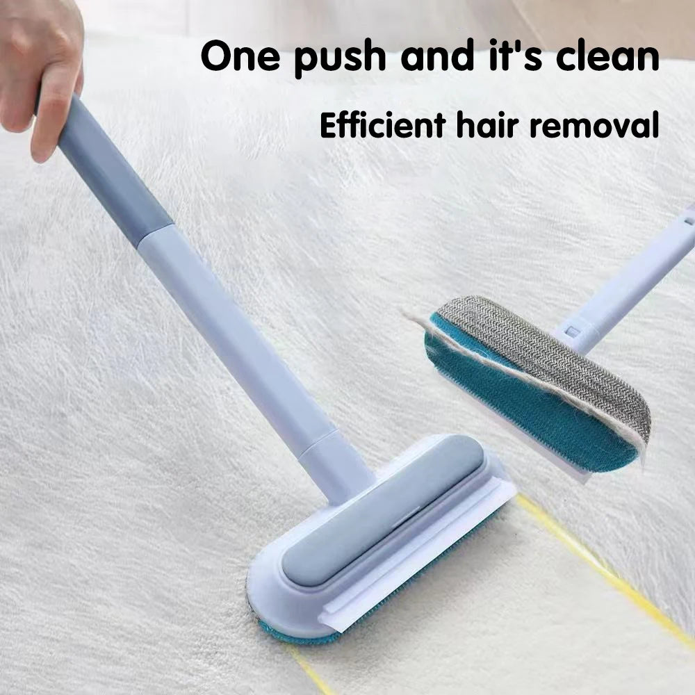 3 in 1 Pet Hair Remover Brush Long Handle Window Cleaning Brush Pet Fur Cleaning Tool Manual Cat Dog Hair Remover Brush