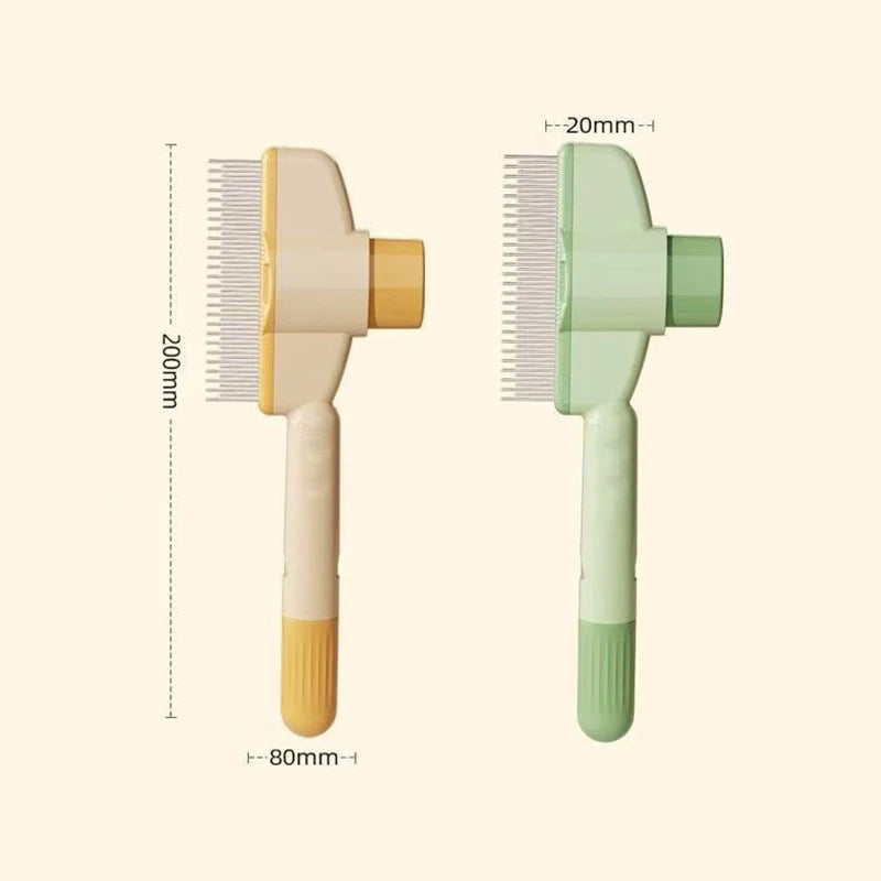 Pet Hair Removal & Flea Comb – With Release Button & Massage Function