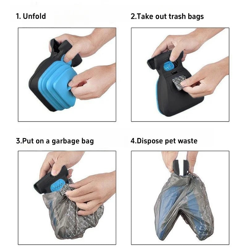 Foldable Pet Poop Scooper – Portable Dog & Cat Waste Picker 🐾