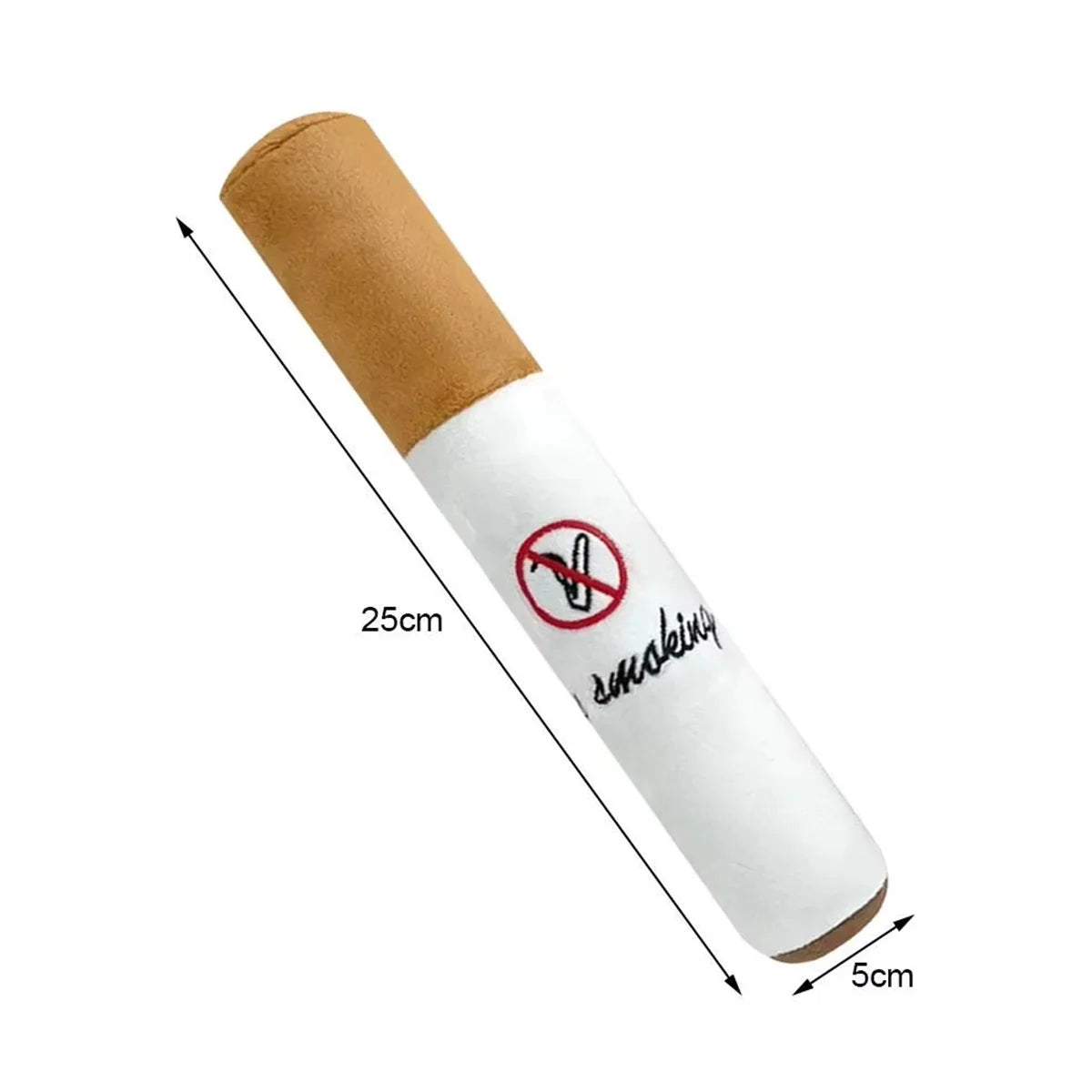 “No Smoking” Dog Toy – Funny Plush Cigarette Chew