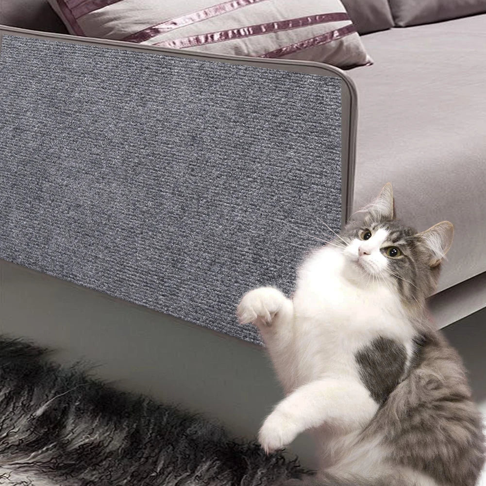 🐾 Self-Adhesive Cat Scratching Mat – Trimmable Wall &amp; Sofa Protector Carpet Pad